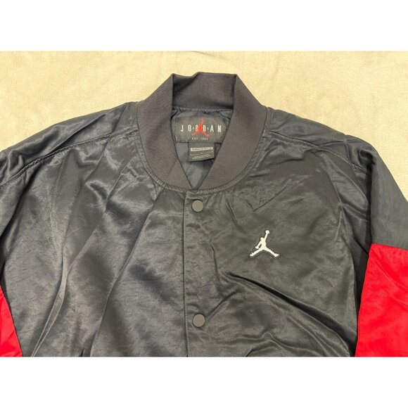 Nike Jordan Flight Renegade Flight Black Bomber Jacket Women's Size L Oversize - Picture 4 of 14